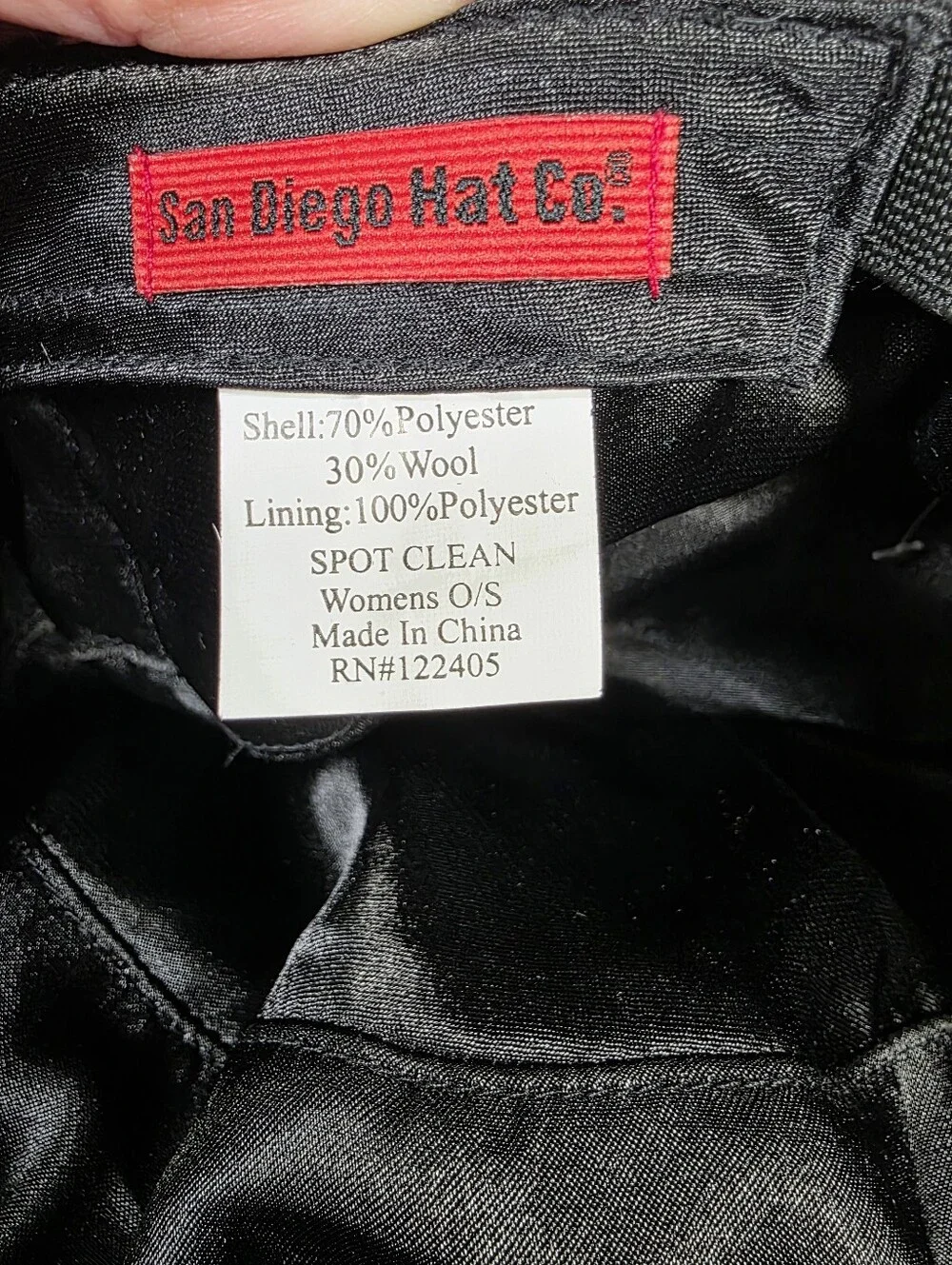 NEW San Diego Hat Company Black & White Houndstooth Cadet Hat Faux-Leather Band